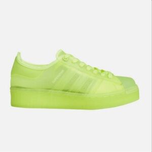 Adidas Women's superstar jelly neon yellow 6.5